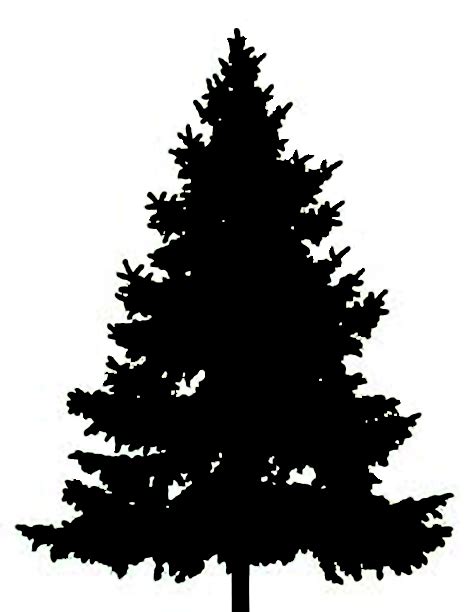 Pine Tree Clip Art Black And White