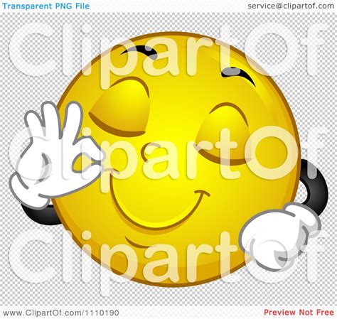 Clipart Yellow Smiley Gesturing Okay For Delicious