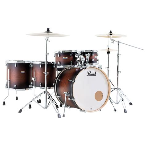 Pearl Decade Maple 22 Satin Brown Burst Drumset Drum Kit