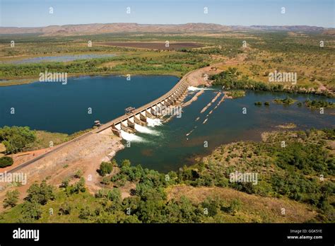 Aerial Of The Ord River Diversion Dam With 20 Locks And Victoria