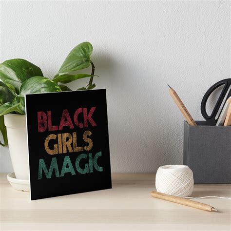 black girl magic black african queen woman and girls magic t shirt art board print by