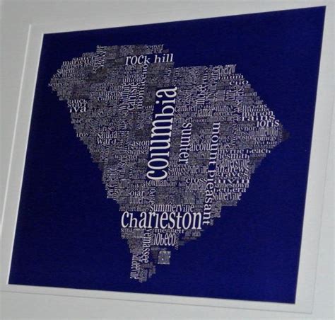 A Blue And White Framed Print With The Word Baltimore In Different