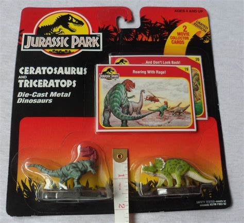 Buy 1993 Kenner Jurassic Park Ceratosaurus And Triceratops Die Cast Meral