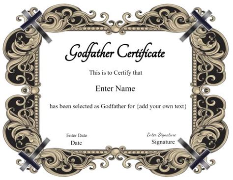 Free Printable Baptism Certificate Customizable