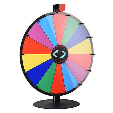 Winspin 24 Editable Tabletop Prize Wheel Lottery Fortune Game