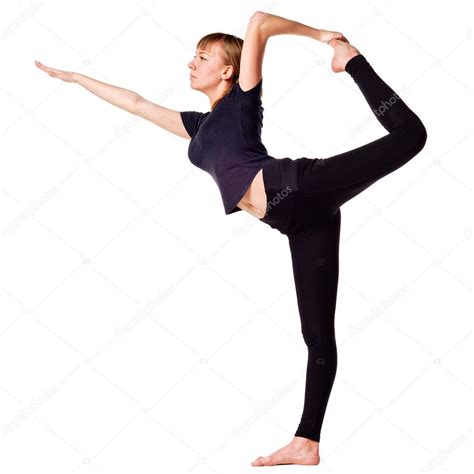 Beautiful Young Woman Doing Yoga Exercise Stock Photo By ©andy Pix 9081321