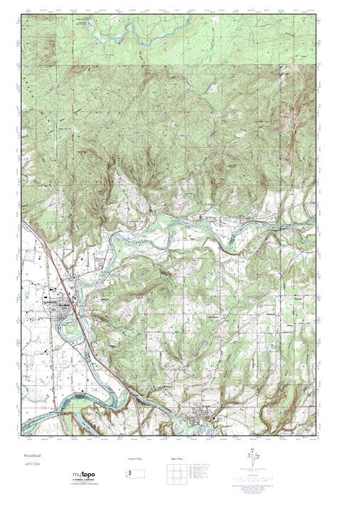 Mytopo Woodland Washington Usgs Quad Topo Map
