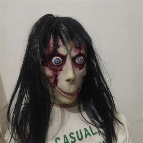 Funny Scary Momo Hacking Game Cosplay Mask Adult Full Head