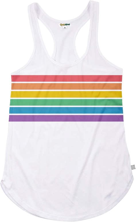 Amazon Com Women S Rainbow Pride Tank Top Funny Lgbt Shirts Clothing