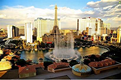 Vegas Las Panorama Wallpapers Phone Fountain Town