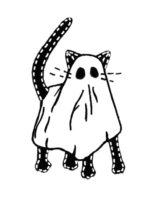 Ghost Cat Sticker Vanzaytonarts