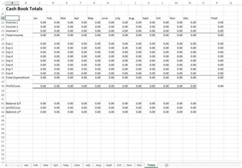 Self Employed Accounts Spreadsheet Free Excel Bookkeeping Templates