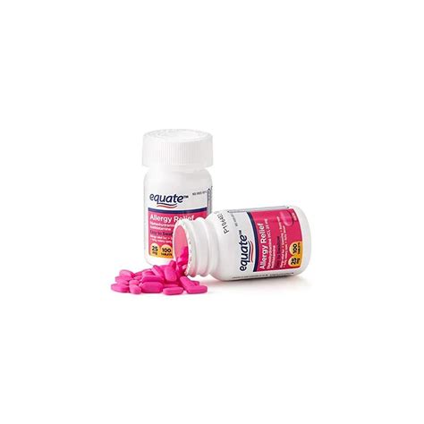Buy Equate Allergy Relief Diphenhydramine Hci 25mg Antihistamine 100