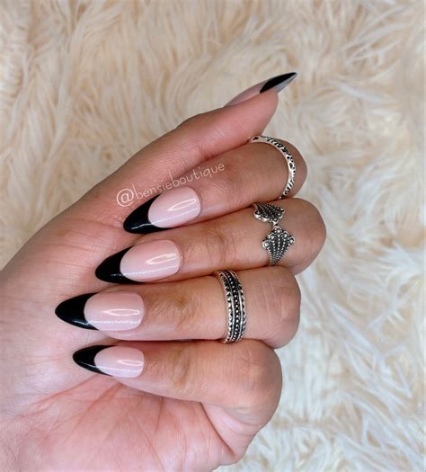 Get Bold With Your Nails French Manicure In Black Dare To Try