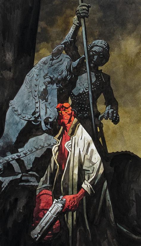 Mike Mignola Signed Original Hellboy Illustration