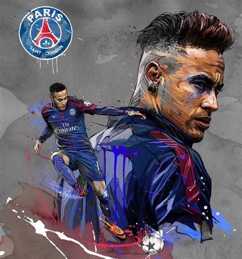 Download Cool Neymar Jr Paint Fan Art Wallpaper