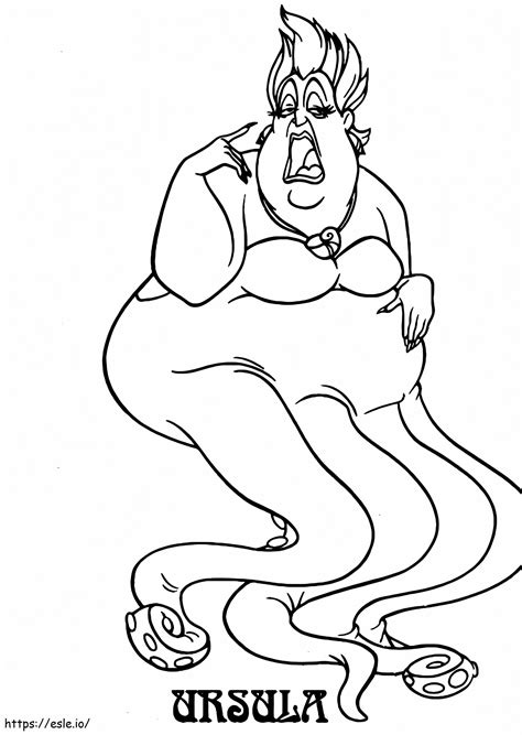 Free Printable Ursula coloring page
