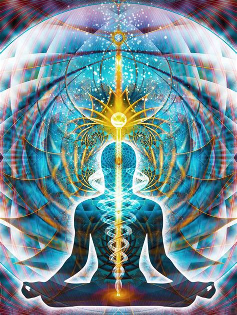Meditation Art Spiritual Chakra Wall Art Galactic Body