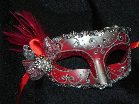 custom masquerade mask in red and silver made to order masquerade mask masquerade masks