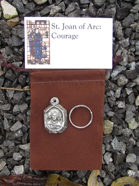 Handmade Medal Of St Joan Of Arc For Courage And Persistence Etsy