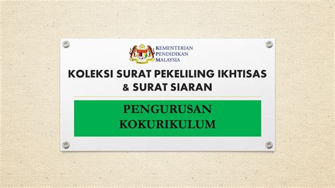 Surat pekeliling 'profesional' kementerian pelajaran bil. Surat Pekeliling Ikhtisas (SPI) KPM berkaitan Kokurikulum ...