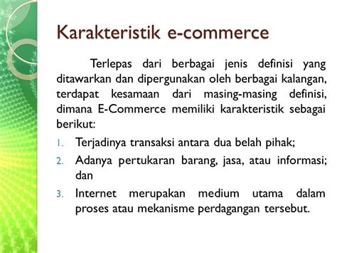 Jenis E Commerce Dan Karakteristik