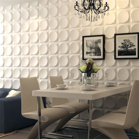 Modern 3d White Wall Panels Moon Surface Design 12 Tiles 32 Sf