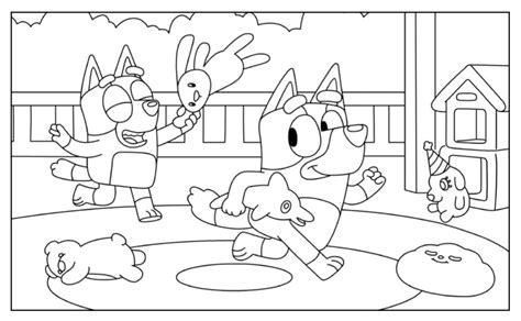 Bluey Christmas Coloring Page