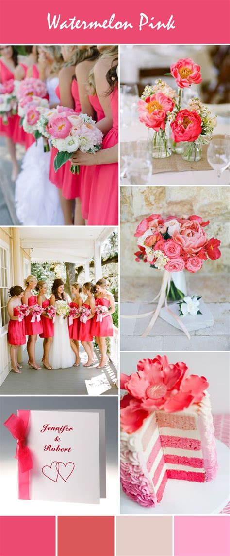 Gorgeous Watermelon Pink Wedding Ideas And Wedding Invitations Bright