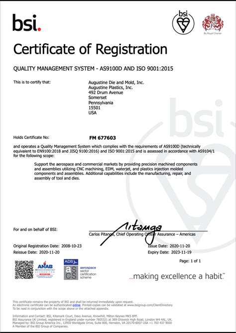 As9100 Iso 9001 Certified Manufacturers Commitment To Quality