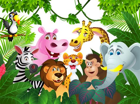 Download Jungle Animals Wallpaper Jungle Cartoon Wallpaper Hd On Itlcat