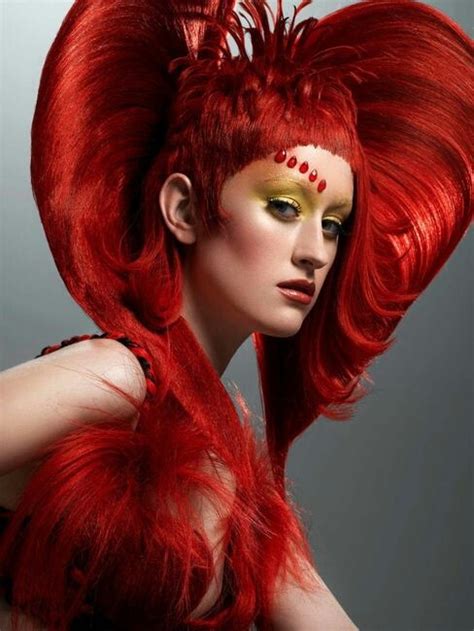 Red Alien Hair Crazy Hair Big Hair Creative Hairstyles