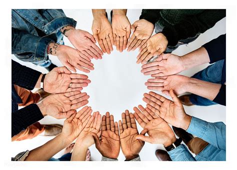 Download Premium Psd Of Diversity Hands Team Unity Together 6497