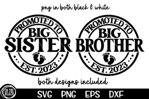 Promoted Big Brother Big Sister Svg Cutting Png Sublimation