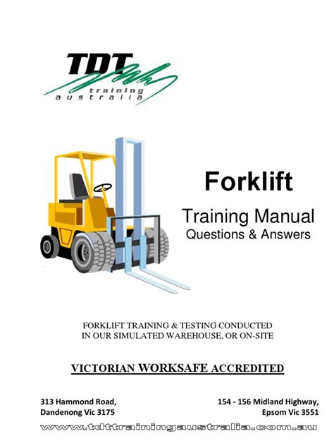 Forklift Training Manual Pdf Prevention Safety