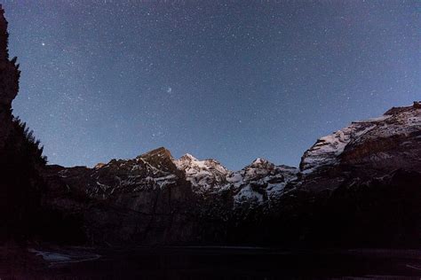 Night Sky Over The Swiss Alps Photograph By Michael Szoenyiscience