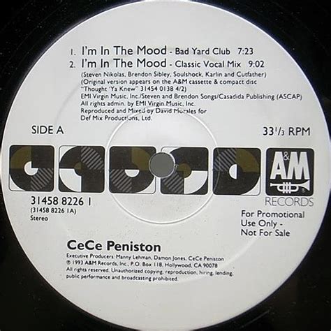 Ce Ce Peniston Im In The Mood 12 Aandm Waxpend Records