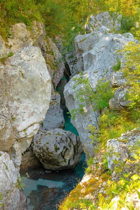 Velika Korita Is Canyon Of Soca River In Soca Valley Slovenia Stock