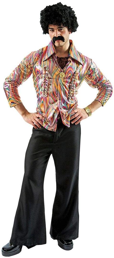 Herrenkostüme Shirt Fancy Dress Mens 70s Costume Adult Seventies Outfit