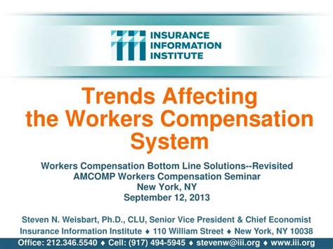 Ppt Trends Affecting The Workers Compensation System Powerpoint