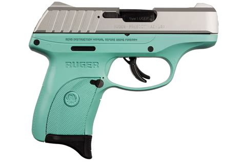 Ruger Ec9s 9mm Striker Fired Pistol With Turquoise Grip Frame And Satin