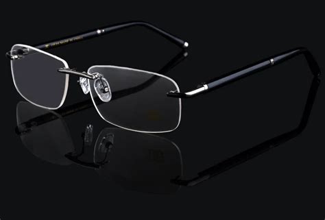 man titanium alloy eyeglasses frame rimless eyewear male high end classic glasses top quality