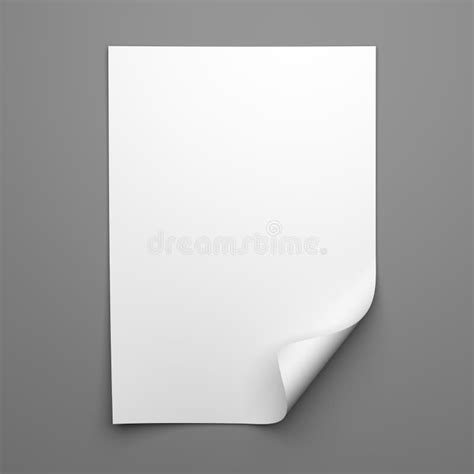 Blank Sheet Of White Paper Stock Illustration Illustration Of Template