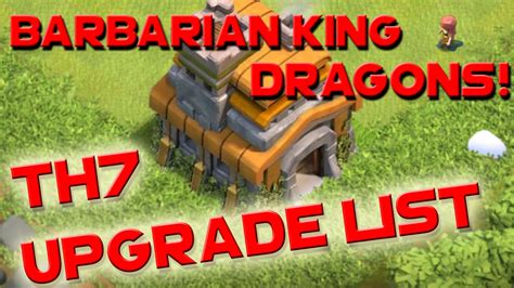 I will try to update this clash of clans upgrade order guide usually. Clash of Clans Town Hall 7 Upgrade Order Priority Guide ...