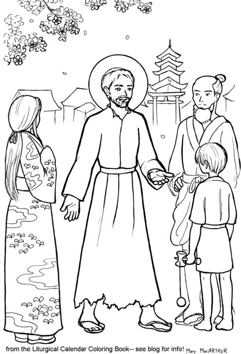 We, the faithful of st. Snowflake Clockwork: St. Francis Xavier coloring page ...