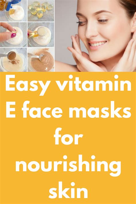 Just make sure to check with a doctor before adding any of these supplements to your routine. Easy vitamin E face masks for nourishing skin | Nourishing ...