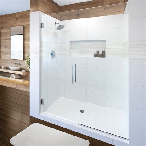 dresden frameless 3 8 inch glass swing door and panel shower door basco shower doors
