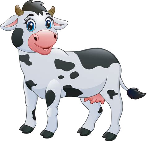 Dibujos Animados De Vaca Aislado Sobre Fondo Blanco 5220928 Vector En
