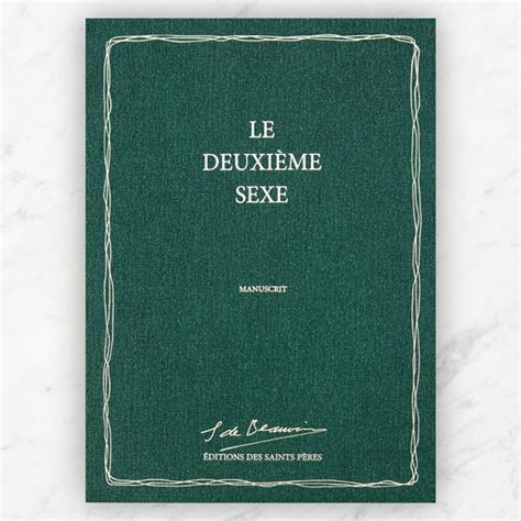 The Manuscript Of The Second Sex By Simone De Beauvoir
