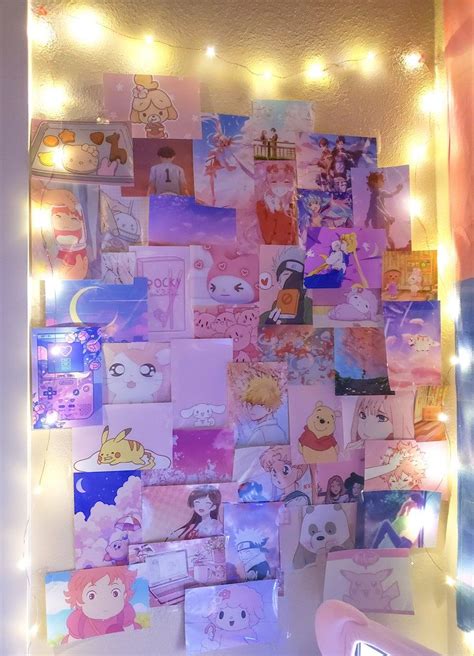 Kawaii Aesthetic Collage Pack Anime Pastel Pink Sakura Etsy Kawaii